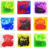 imageArt3d Liquid Fusion Activity Play Centers for Children Toddler Teens 12quot X 12quot Pack of 9 TilesGreenyellow orange bluered pink blueyellow yellowblack red blue purpleblack