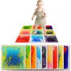 imageArt3d Liquid Fusion Activity Play Centers for Children Toddler Teens 12quot X 12quot Pack of 9 TilesGreenyellow orange bluered pink blueyellow yellowblack red blue purpleblack