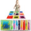 imageArt3d Liquid Fusion Activity Play Centers for Children Toddler Teens 12quot X 12quot Pack of 9 TilesGreen purple bluered pink blueyellow yellowblack red blue purpleblack