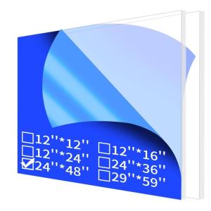 imageArt3d 2 Pack 18quot Thick Plexiglass Sheets  36quot x 24quot PET Clear Acrylic Sheets for Art DesignCraft Projects Signs DIY in Home Wedding FestivalPartyOffice24 x 48  3mm Thick
