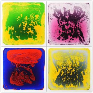 imageArt3d Liquid Fusion Activity Play Centers for Children Toddler Teens 12quot X 12quot Pack of 9 TilesGreen purpule bluered yellow