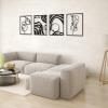 imageArt3d Black Metal Wall Art 4 Pieces Abstract Wall Decor for Living Room Dining Room 3D Textured Metal Wall Sculptures Minimalist Wall Art StyleBlack
