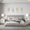 imageArt3d Black Metal Wall Art 4 Pieces Abstract Wall Decor for Living Room Dining Room 3D Textured Metal Wall Sculptures Minimalist Wall Art StyleGoldMinimalist