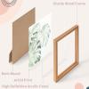 imageArt3d Framed Wall Art Set of 4 for Wooded Aesthetic Wall Decor for Living room Kitchen Hallway Bedroom Green Plant Picture Frame Neutral Botanical Wall PrintsBrown