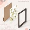 imageArt3d Framed Wall Art Set of 4 for Wooded Aesthetic Wall Decor for Living room Kitchen Hallway Bedroom Green Plant Picture Frame Neutral Botanical Wall PrintsBrown