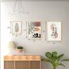 imageArt3d Framed Wall Art Set of 4 for Wooded Aesthetic Wall Decor for Living room Kitchen Hallway Bedroom Green Plant Picture Frame Neutral Botanical Wall PrintsBeige