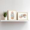 imageArt3d Framed Wall Art Set of 4 for Wooded Aesthetic Wall Decor for Living room Kitchen Hallway Bedroom Green Plant Picture Frame Neutral Botanical Wall PrintsBeige