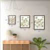 imageArt3d Framed Wall Art Set of 4 for Wooded Aesthetic Wall Decor for Living room Kitchen Hallway Bedroom Green Plant Picture Frame Neutral Botanical Wall PrintsDark Brown