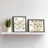 imageArt3d Framed Wall Art Set of 4 for Wooded Aesthetic Wall Decor for Living room Kitchen Hallway Bedroom Green Plant Picture Frame Neutral Botanical Wall PrintsDark Brown
