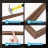 imageArt3d PreCut Wall Molding Set of 6 pcs ReadytoAssemble Wainscoting Panels for Interior Wall Dcor Living Room Bedroom Accent Wall  Installed with Glue 3 Top 3 BottomWalnut Style 2