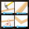 imageArt3d PreCut Wall Molding Set of 6 pcs ReadytoAssemble Wainscoting Panels for Interior Wall Dcor Living Room Bedroom Accent Wall  Installed with Glue 3 Top 3 BottomOak Style 1