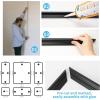 imageArt3d PreCut Wall Molding Set of 6 pcs ReadytoAssemble Wainscoting Panels for Interior Wall Dcor Living Room Bedroom Accent Wall  Installed with Glue 3 Top 3 BottomBlack Style 2