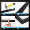 imageArt3d PreCut Wall Molding Set of 6 pcs ReadytoAssemble Wainscoting Panels for Interior Wall Dcor Living Room Bedroom Accent Wall  Installed with Glue 3 Top 3 BottomBlack Style 2