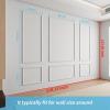 imageArt3d PreCut Wall Molding Set of 6 pcs ReadytoAssemble Wainscoting Panels for Interior Wall Dcor Living Room Bedroom Accent Wall  Installed with Glue 3 Top 3 BottomWhite Style 2