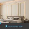 imageArt3d PreCut Wall Molding Set of 6 pcs ReadytoAssemble Wainscoting Panels for Interior Wall Dcor Living Room Bedroom Accent Wall  Installed with Glue 3 Top 3 BottomOak Style 2