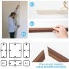 imageArt3d PreCut Wall Molding Set of 6 pcs ReadytoAssemble Wainscoting Panels for Interior Wall Dcor Living Room Bedroom Accent Wall  Installed with Glue 3 Top 3 BottomWalnut Style 1