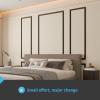 imageArt3d PreCut Wall Molding Set of 6 pcs ReadytoAssemble Wainscoting Panels for Interior Wall Dcor Living Room Bedroom Accent Wall  Installed with Glue 3 Top 3 BottomBlack Style 1