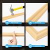 imageArt3d PreCut Wall Molding Set of 6 pcs ReadytoAssemble Wainscoting Panels for Interior Wall Dcor Living Room Bedroom Accent Wall  Installed with Glue 3 Top 3 BottomOak Style 2