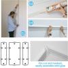 imageArt3d PreCut Wall Molding Set of 6 pcs ReadytoAssemble Wainscoting Panels for Interior Wall Dcor Living Room Bedroom Accent Wall  Installed with Glue 3 Top 3 BottomWhite Style 3