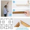 imageArt3d PreCut Wall Molding Set of 6 pcs ReadytoAssemble Wainscoting Panels for Interior Wall Dcor Living Room Bedroom Accent Wall  Installed with Glue 3 Top 3 BottomAntique Gold Style 1