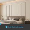 imageArt3d PreCut Wall Molding Set of 6 pcs ReadytoAssemble Wainscoting Panels for Interior Wall Dcor Living Room Bedroom Accent Wall  Installed with Glue 3 Top 3 BottomWhite Style 1