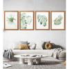 imageArt3d Framed Wall Art Set of 4 for Wooded Aesthetic Wall Decor for Living room Kitchen Hallway Bedroom Green Plant Picture Frame Neutral Botanical Wall PrintsBrown