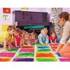 imageArt3d 6Tile Sensory Room Tile MultiColor Exercise Mat Liquid Encased Floor Playmat Kids Play Floor Tile 197quot Large Tile 16 SqFtColorful