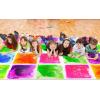 imageArt3d 6Tile Sensory Room Tile MultiColor Exercise Mat Liquid Encased Floor Playmat Kids Play Floor Tile 197quot Large Tile 16 SqFtColorful