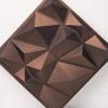 imageArt3d Decorative 3D Wall Panels in Diamond Design 12quotx12quot Matt White 33 PackAntique Copper