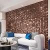 imageArt3d Decorative 3D Wall Panels in Diamond Design 12quotx12quot Matt White 33 PackAntique Copper