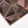 imageArt3d Decorative 3D Wall Panels in Diamond Design 12quotx12quot Matt White 33 PackAntique Copper