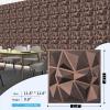 imageArt3d Decorative 3D Wall Panels in Diamond Design 12quotx12quot Matt White 33 PackAntique Copper