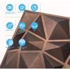 imageArt3d Decorative 3D Wall Panels in Diamond Design 12quotx12quot Matt White 33 PackAntique Copper