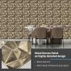 imageArt3d Decorative 3D Wall Panels in Diamond Design 12quotx12quot Matt White 33 PackAntique Gold