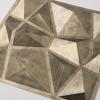 imageArt3d Decorative 3D Wall Panels in Diamond Design 12quotx12quot Matt White 33 PackAntique Gold