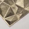 imageArt3d Decorative 3D Wall Panels in Diamond Design 12quotx12quot Matt White 33 PackAntique Gold