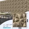 imageArt3d Decorative 3D Wall Panels in Diamond Design 12quotx12quot Matt White 33 PackAntique Gold