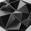 imageArt3d Decorative 3D Wall Panels in Diamond Design 12quotx12quot Matt White 33 PackMatte Black