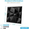 imageArt3d Decorative 3D Wall Panels in Diamond Design 12quotx12quot Matt White 33 PackMatte Black