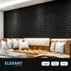 imageArt3d Decorative 3D Wall Panels in Diamond Design 12quotx12quot Matt White 33 PackMatte Black