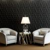 imageArt3d Decorative 3D Wall Panels in Diamond Design 12quotx12quot Matt White 33 PackMatte Black