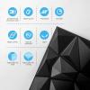 imageArt3d Decorative 3D Wall Panels in Diamond Design 12quotx12quot Matt White 33 PackMatte Black