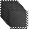 imageArt3d Eva Puzzle Exercise Mats 12 Thick Foam Interlocking Tiles for Gyms Flooring Workout Gym Equipments Pack of 6Black
