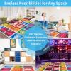 imageArt3d Liquid Sensory Floor Tiles 30 x 30 cm Playroom Dance Floor Square Colourful 4 TilesMulticolored  4 Colors