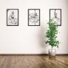 imageArt3d Set of 3 Black Metal Wall art Wall Decor for Living roomDining RoomHallway Dance Room Line Art Wall DcorDancer theme Wall Art StyleBlackdancer