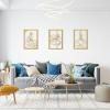 imageArt3d Set of 3 Black Metal Wall art Wall Decor for Living roomDining RoomHallway Dance Room Line Art Wall DcorDancer theme Wall Art StyleGold