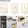 imageArt3d Set of 3 Black Metal Wall art Wall Decor for Living roomDining RoomHallway Dance Room Line Art Wall DcorDancer theme Wall Art StyleGold