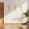 imageArt3d Set of 3 Black Metal Wall art Wall Decor for Living roomDining RoomHallway Dance Room Line Art Wall DcorDancer theme Wall Art StyleGoldflower