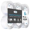 imageArt3d 6 Rolls Carton Sealing Tape Heavy Duty Clear Packing Tape 188quot x 55 yds 2 mil Thick3 Core