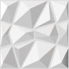imageArt3d Decorative 3D Wall Panels in Diamond Design 12quotx12quot Matt White 33 PackWhite